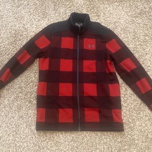 Under Armour-red and black zip up
